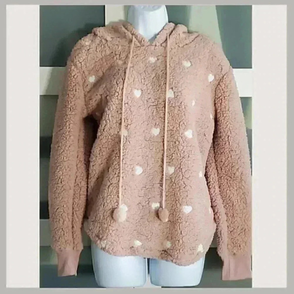 Miss Chievous Pink Fleece Heart Sweatshirt - Picture 3 of 7